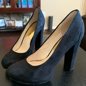 Michael Kors black suede heels